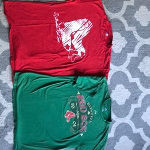 2 Men’s short sleeve Red Sox t-shirts. Size Large